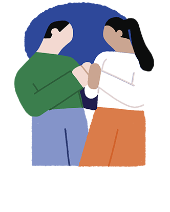 Two people helping each other through addiction recovery